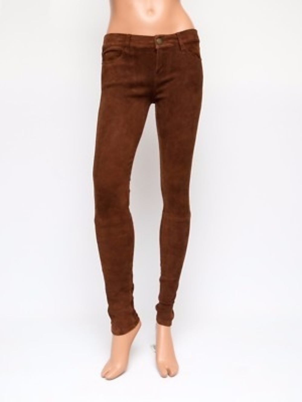 Current/Elliott Brown Suede Skinny Jeans